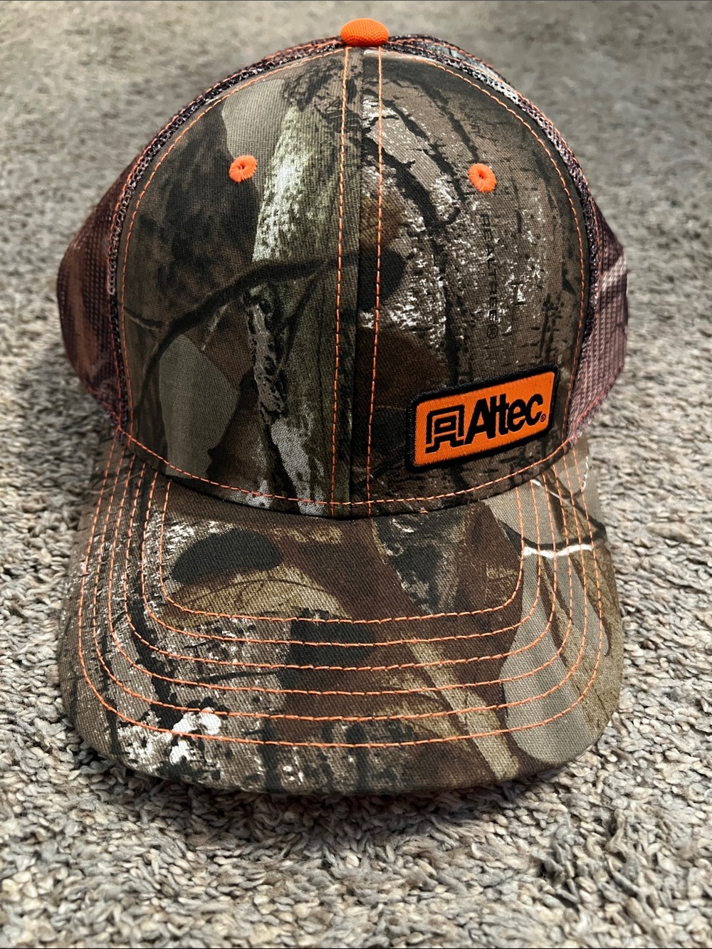 Altec Camo Trucker Hat with Orange Accents
